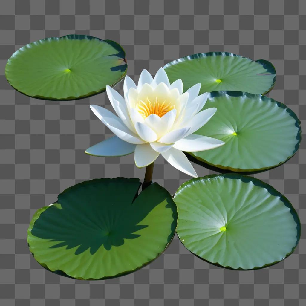 white water lily blooms in a green pond