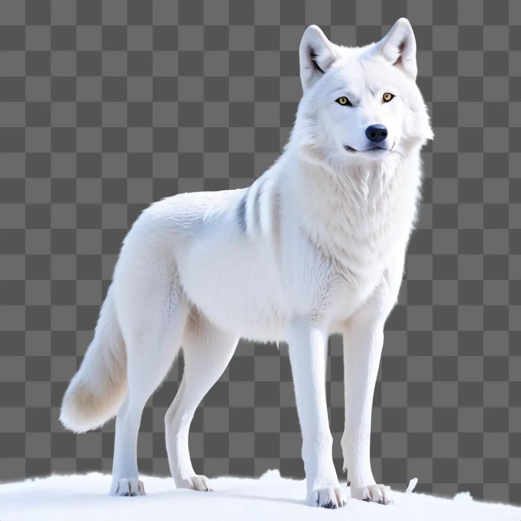 white wolf with a transparent background