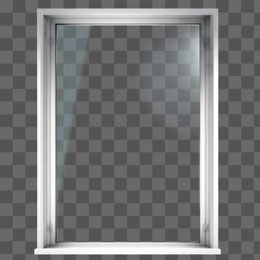 window with a white frame and frosted glass