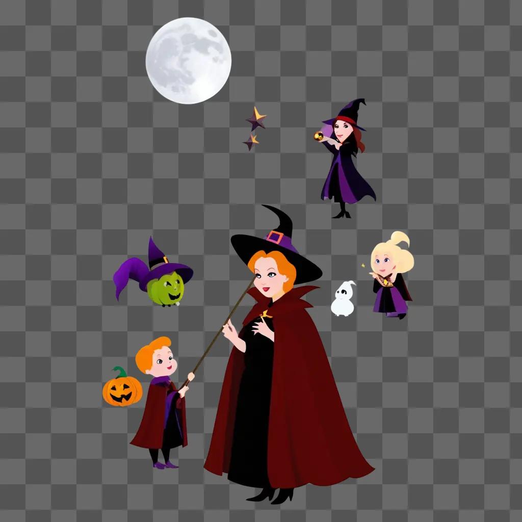 witch and kids in a hocus pocus scene