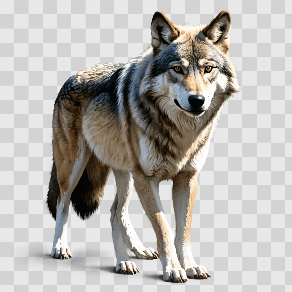 wolf drawing realistic Gray wolf with a bright yellow eye