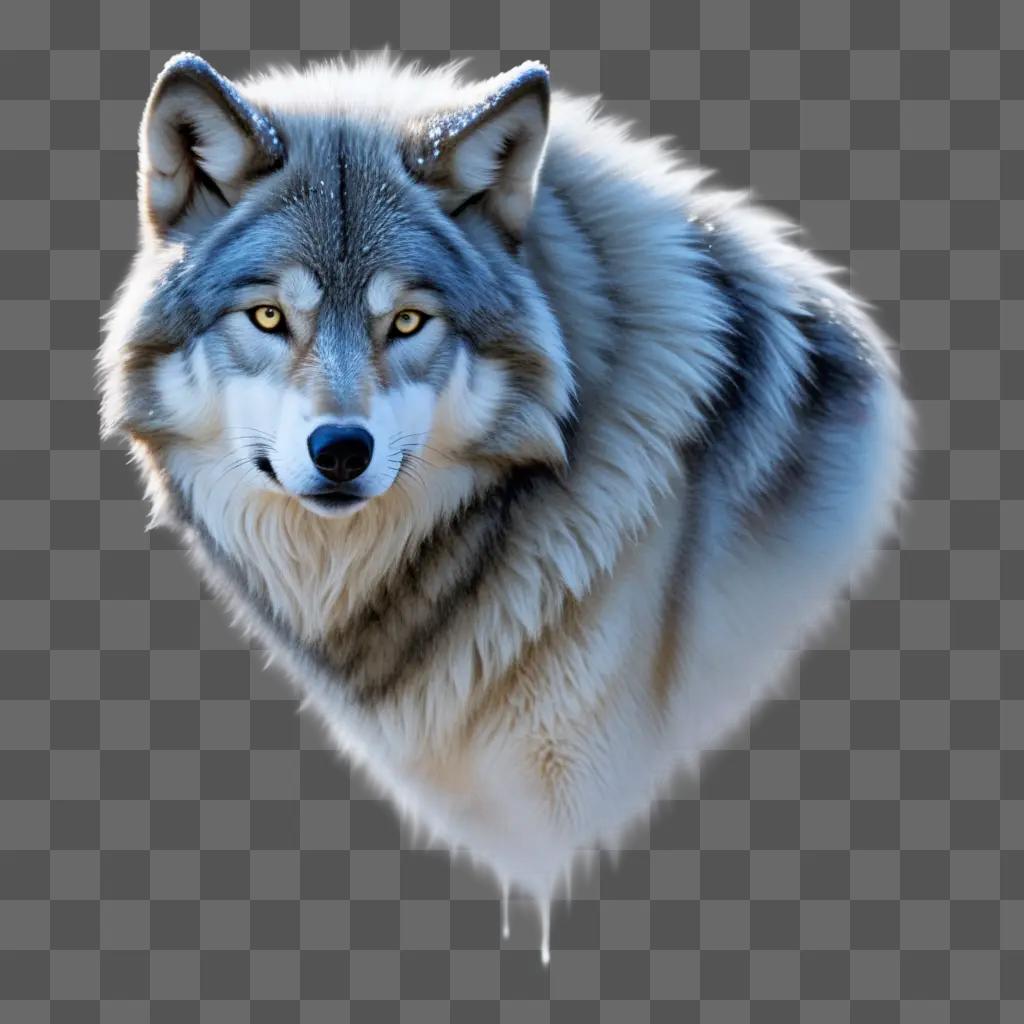 wolf with a transparent image of it behind it