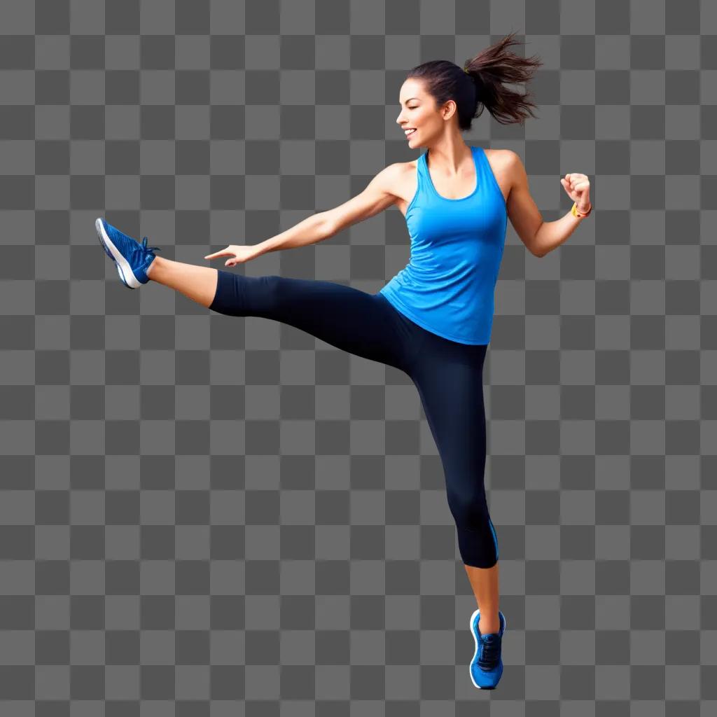 woman engaging in an active exercise routine