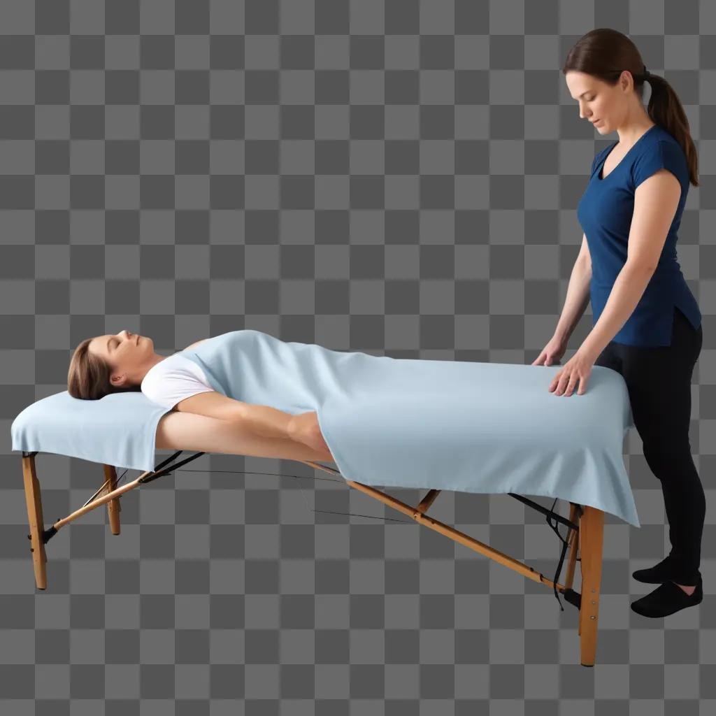 woman giving a massage on a table