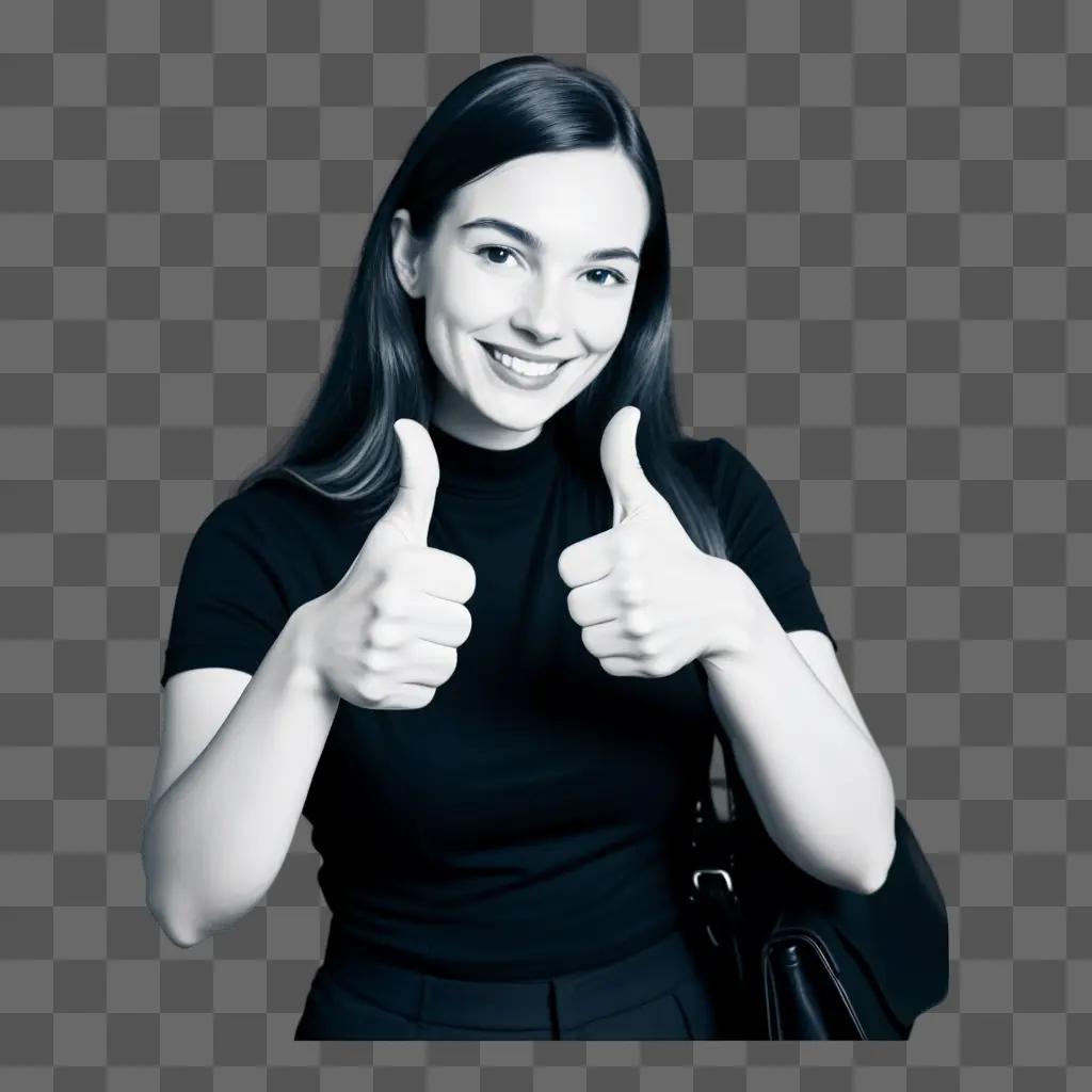 woman in a black shirt clapping her hands