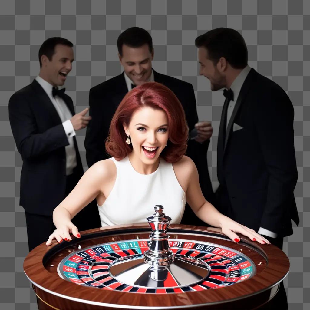 woman plays roulette at a casino