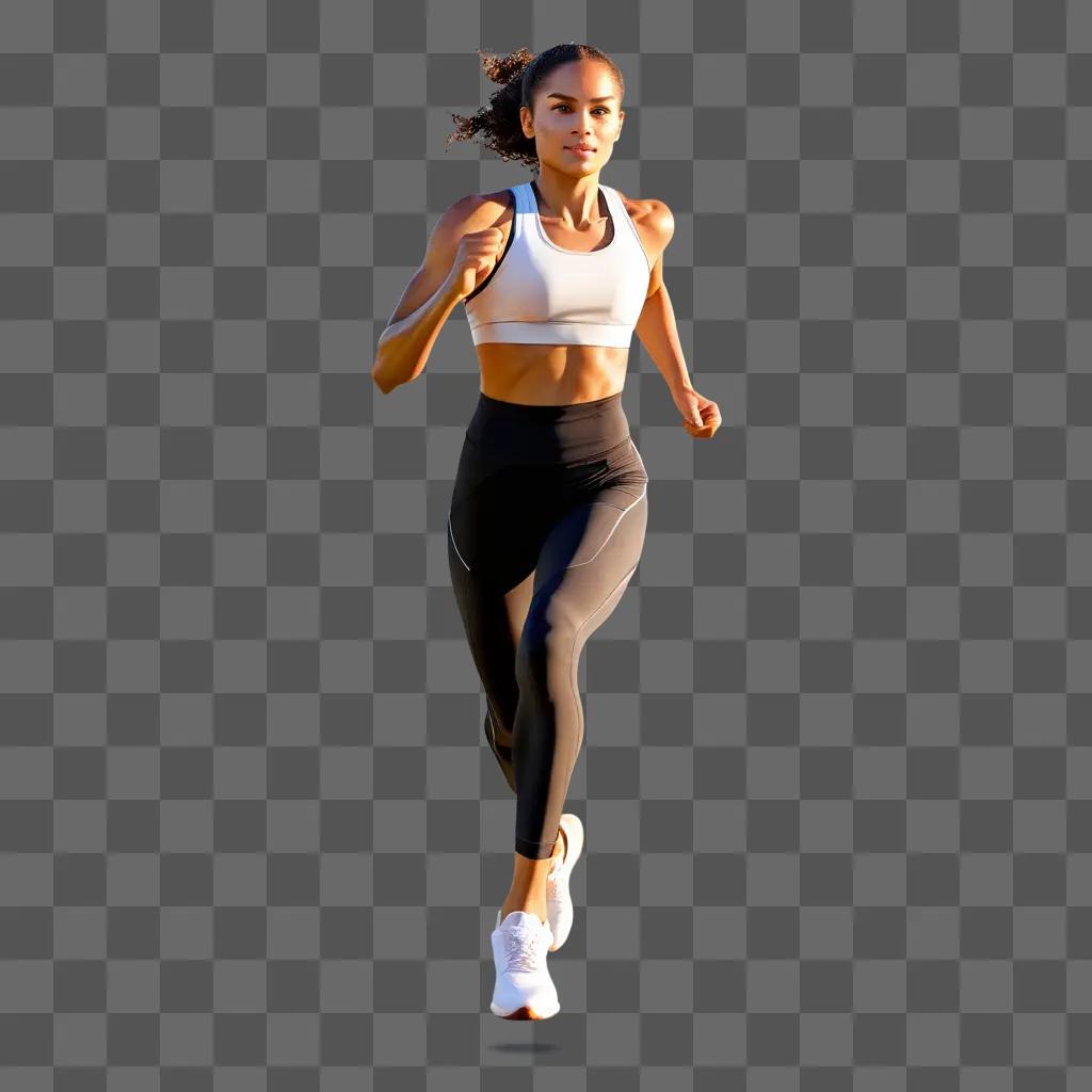 woman running in a fitness photo