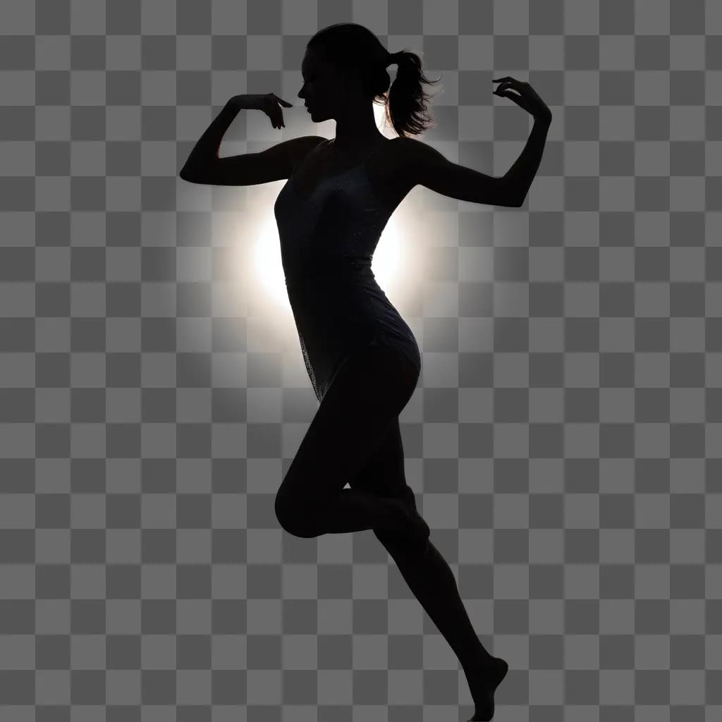 woman silhouetted against a bright light source