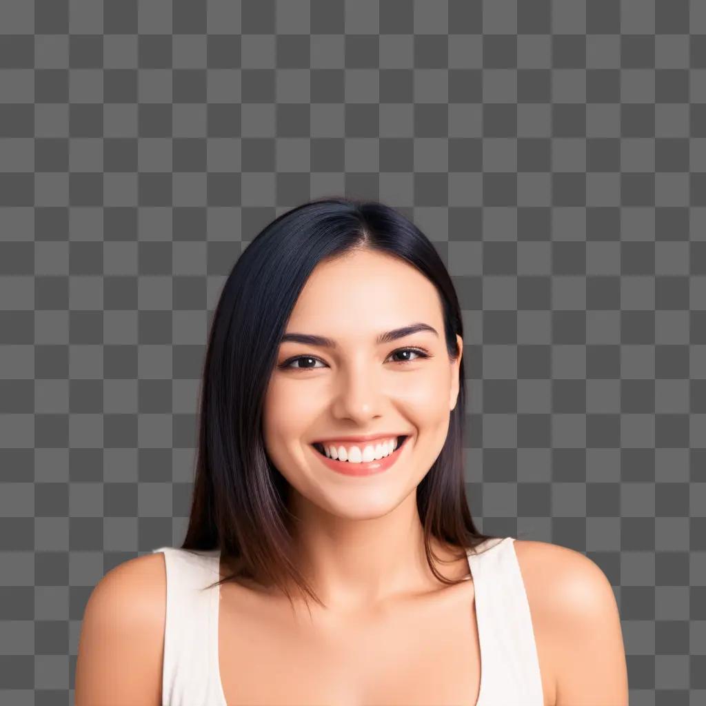 woman with a big smile on her face