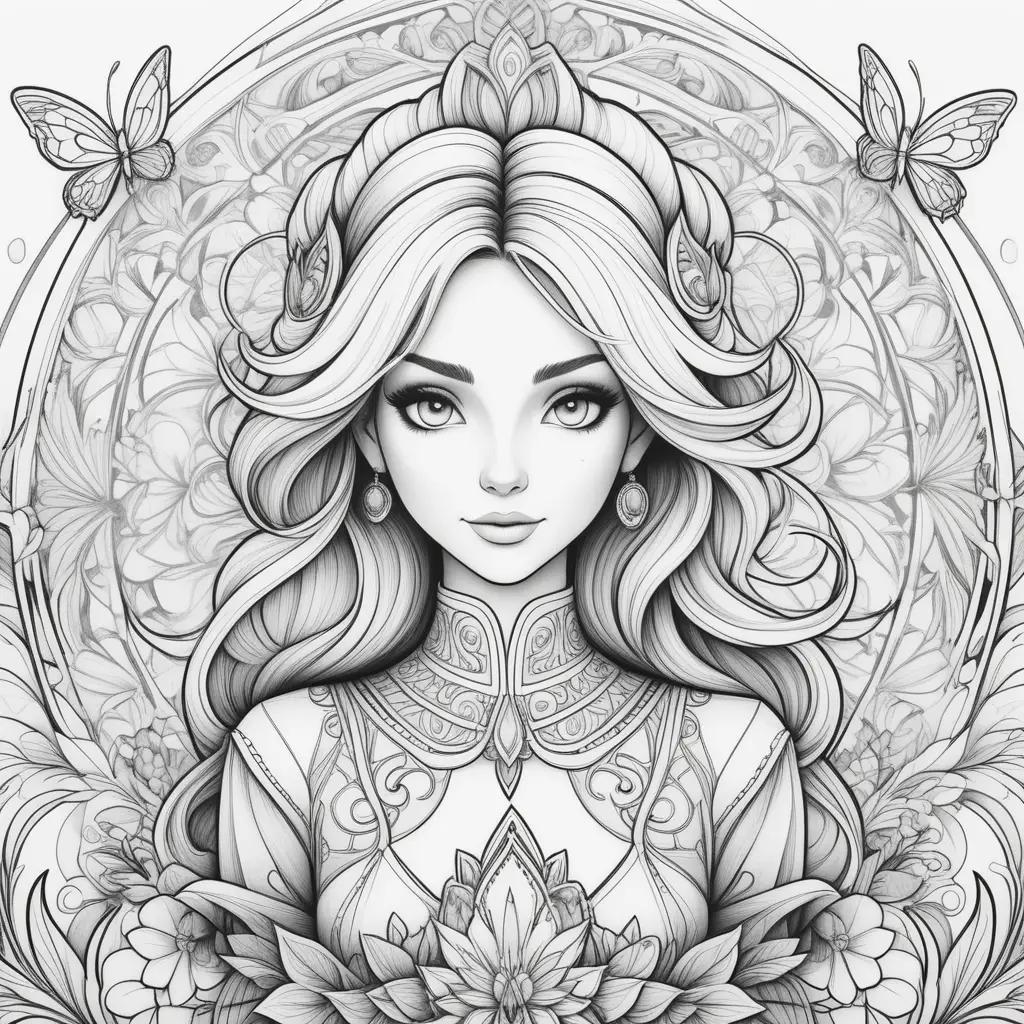 woman with a miraculous coloring page