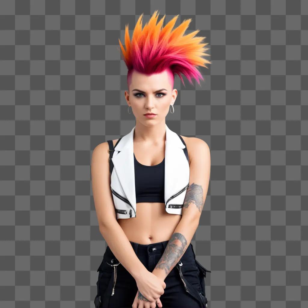 woman with a mohawk and tattoos