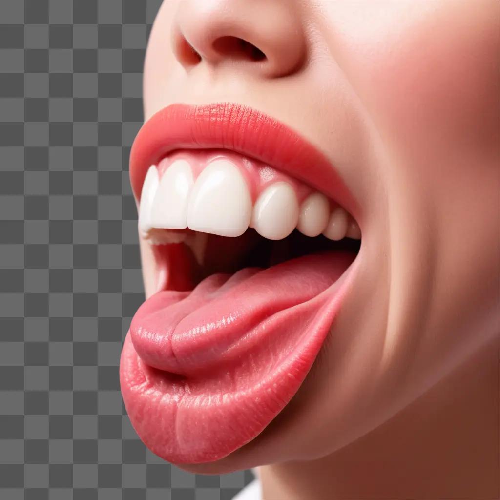 woman with a tongue sticking out