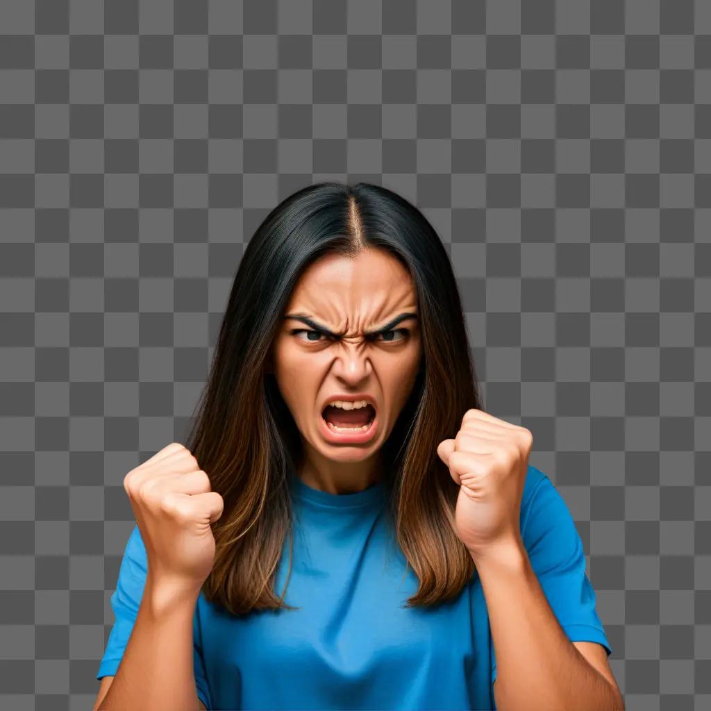 woman with an angry expression on her face