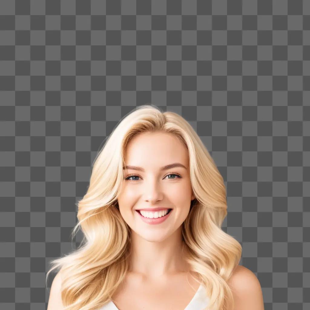 woman with blonde hair is smiling