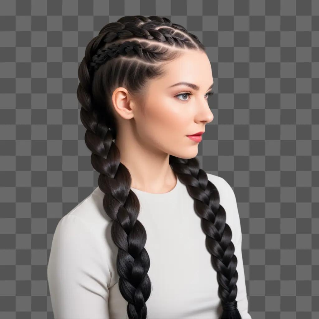 woman with braided hair