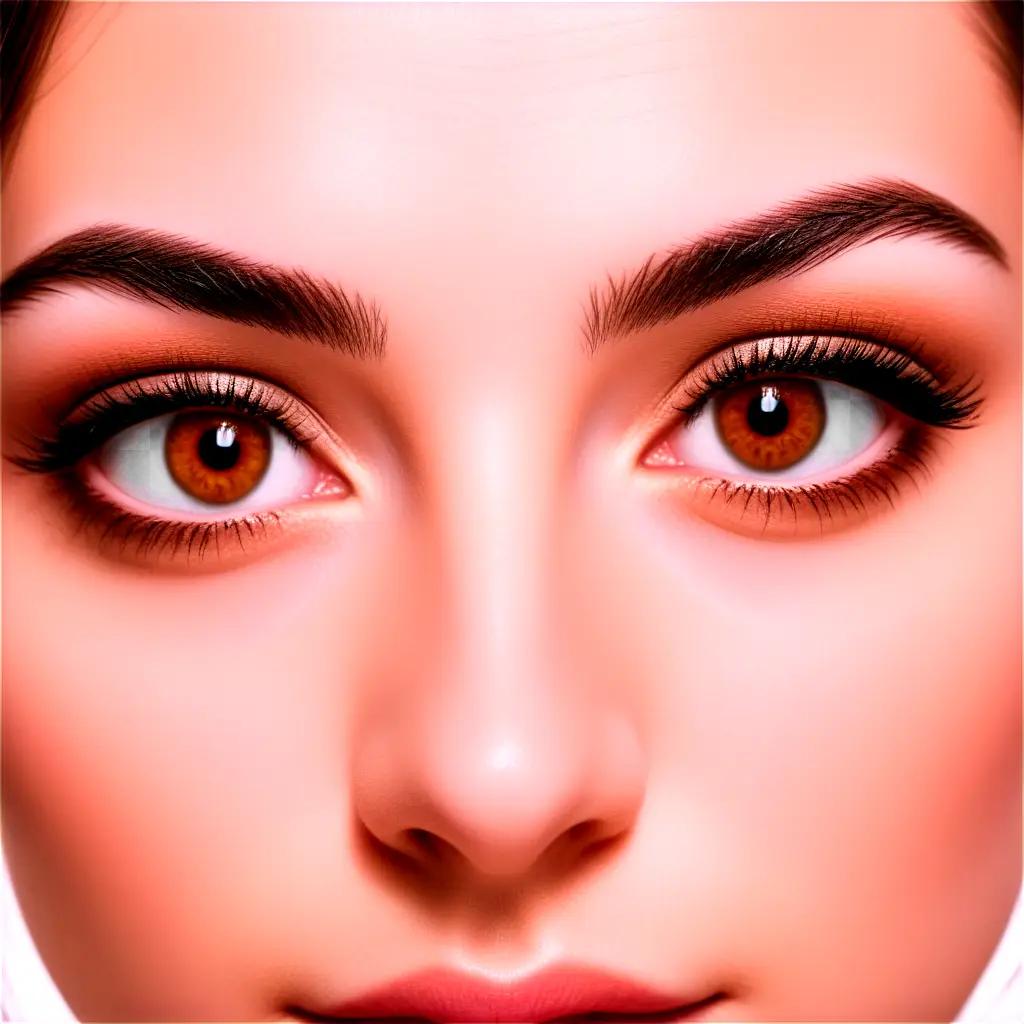 woman with brown eyes and eyebrows