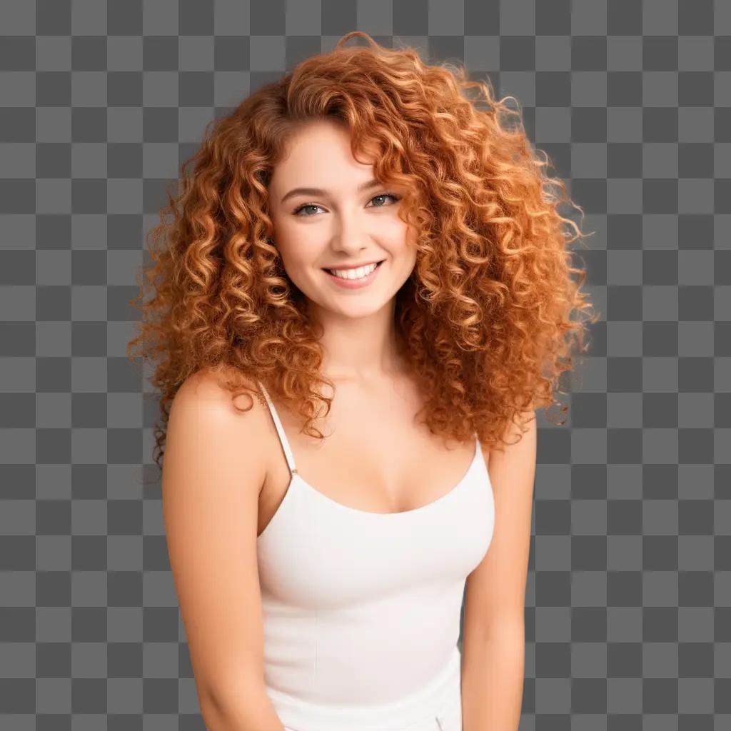 woman with curly hair posing for a photo