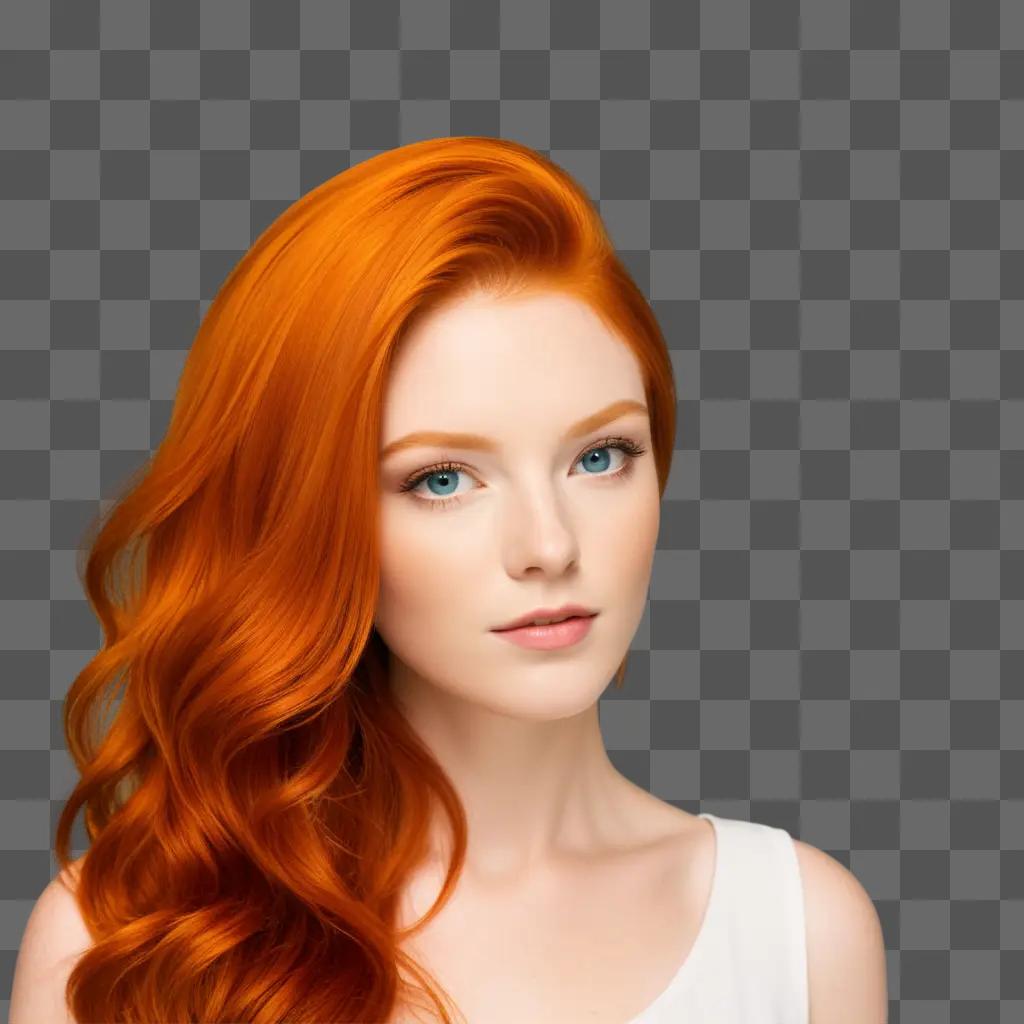 woman with ginger hair and blue eyes