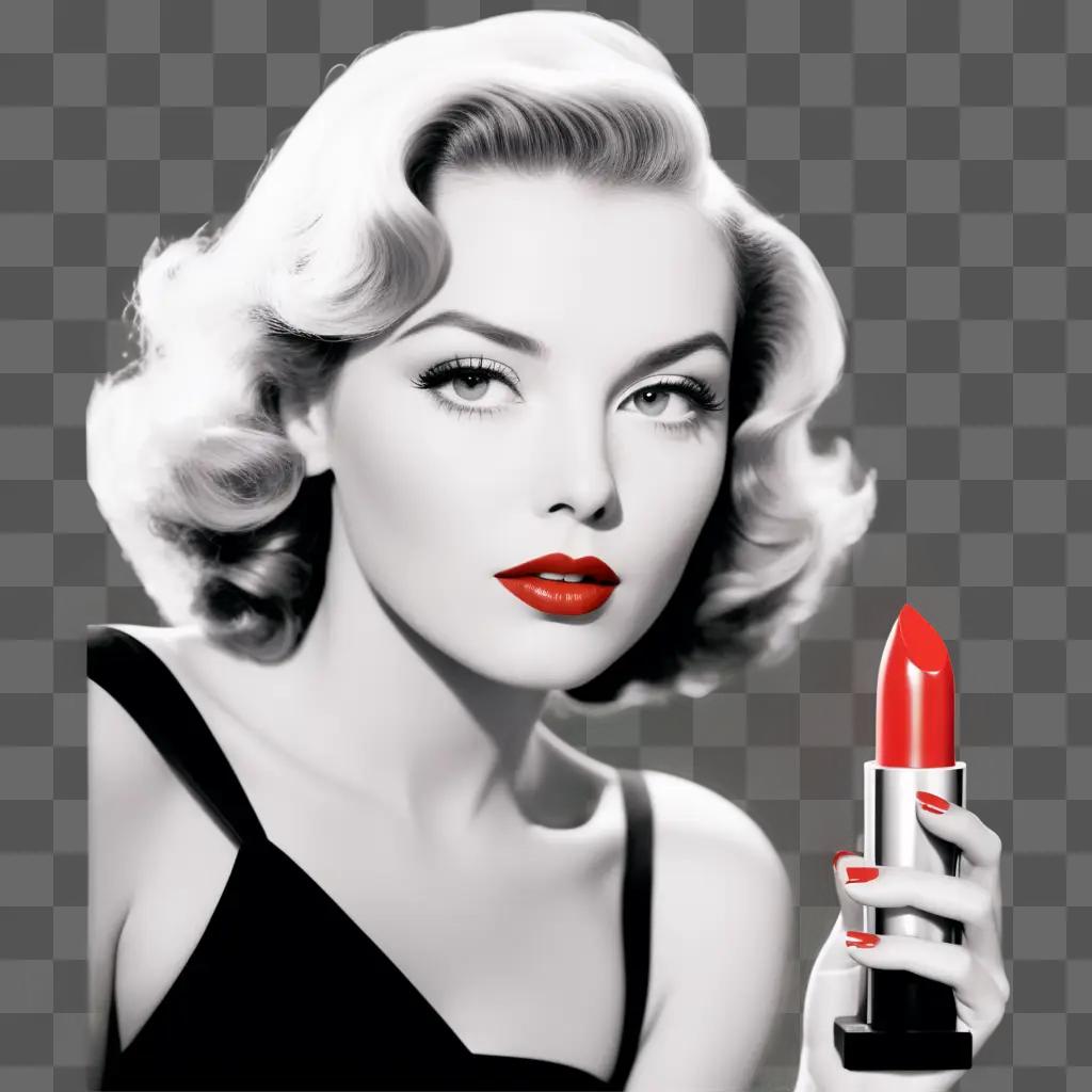 woman with red lipstick on her lips