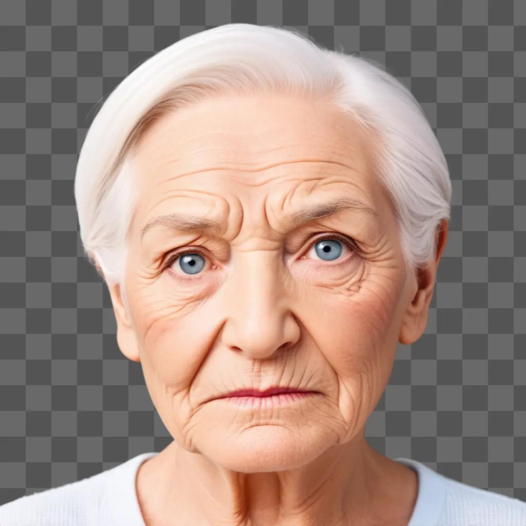 woman with wrinkles and a sad face