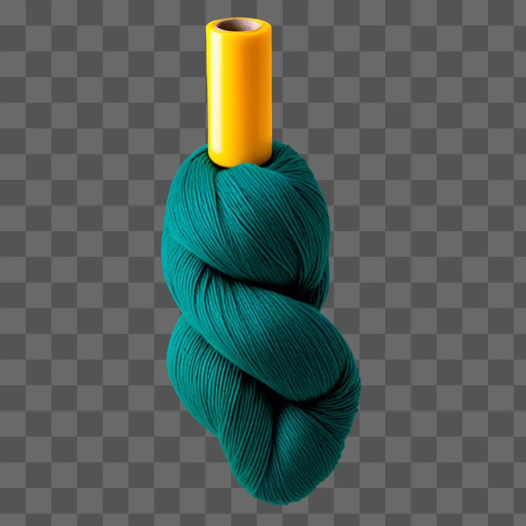 yarn wrapped in yellow clipart