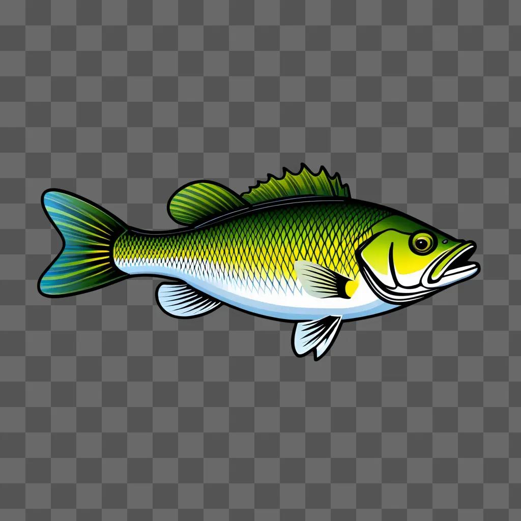 yellow and green fish in a dark background