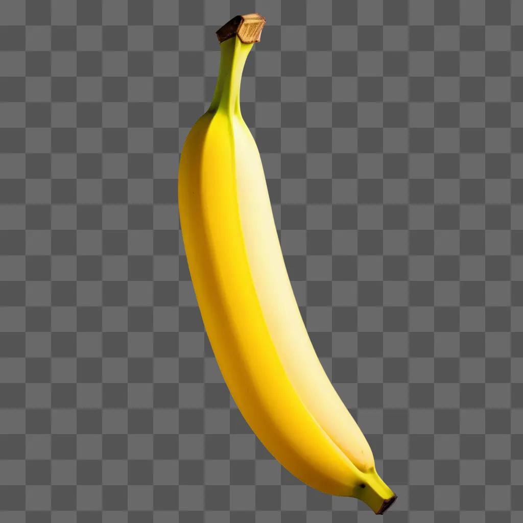 yellow banana on a yellow background