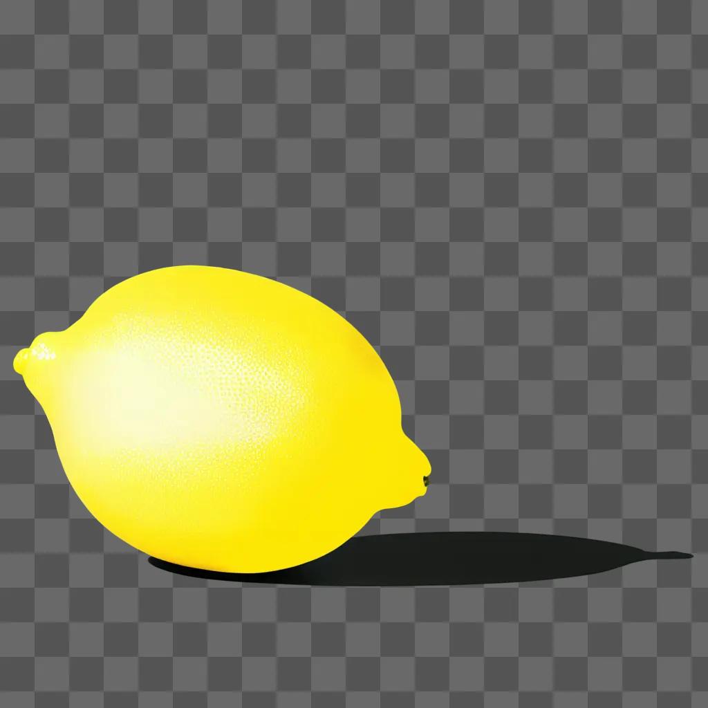 yellow lemon silhouette is on a bright background