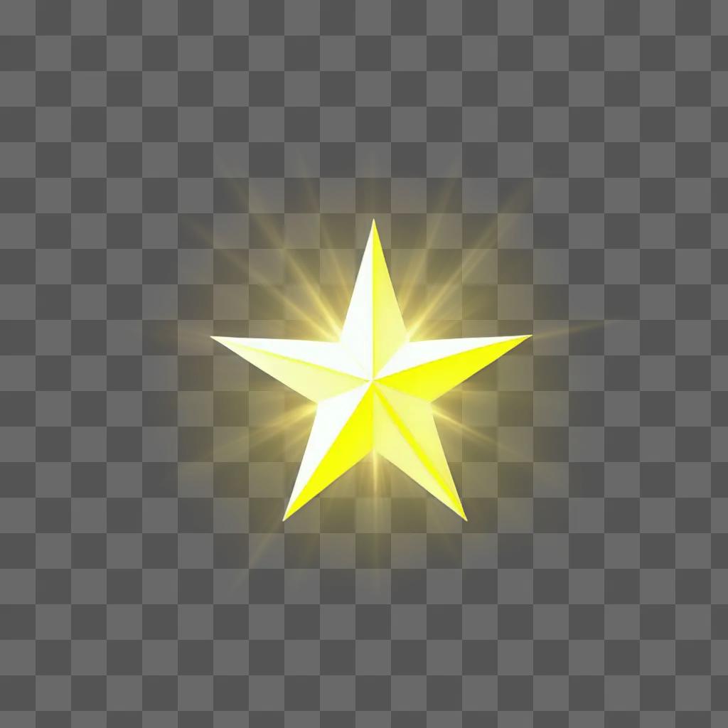 yellow star shining brightly against a yellow background