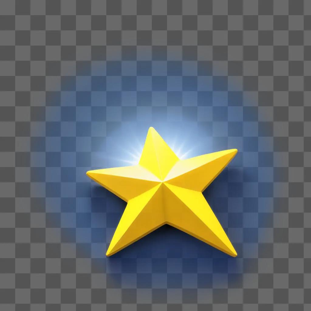 yellow star with a blurred background