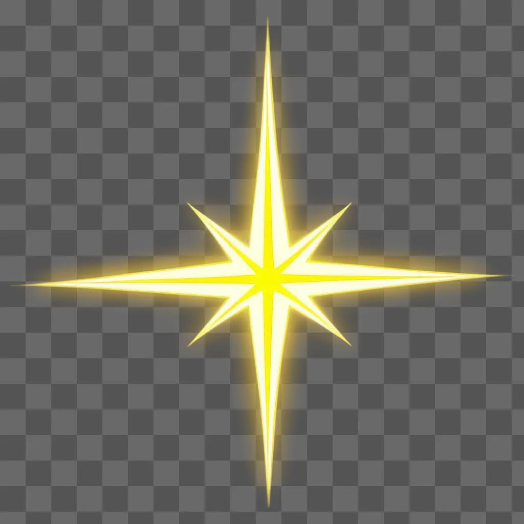 yellow star with a white center