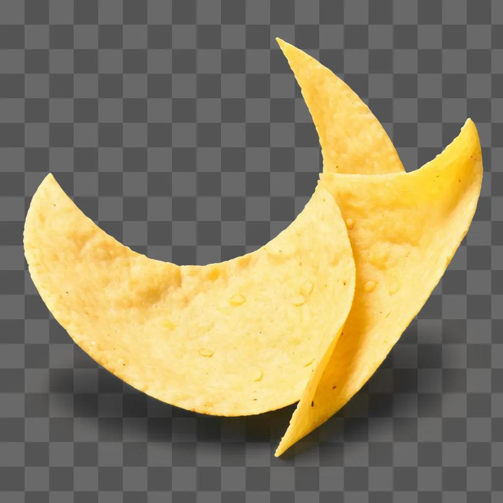 yellow tortilla chip with a hole in the middle