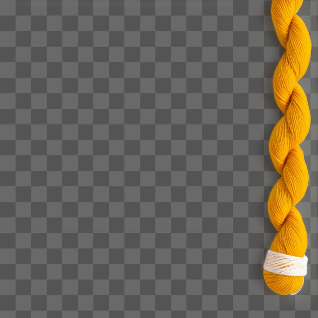 yellow yarn wrapped around yellow surface