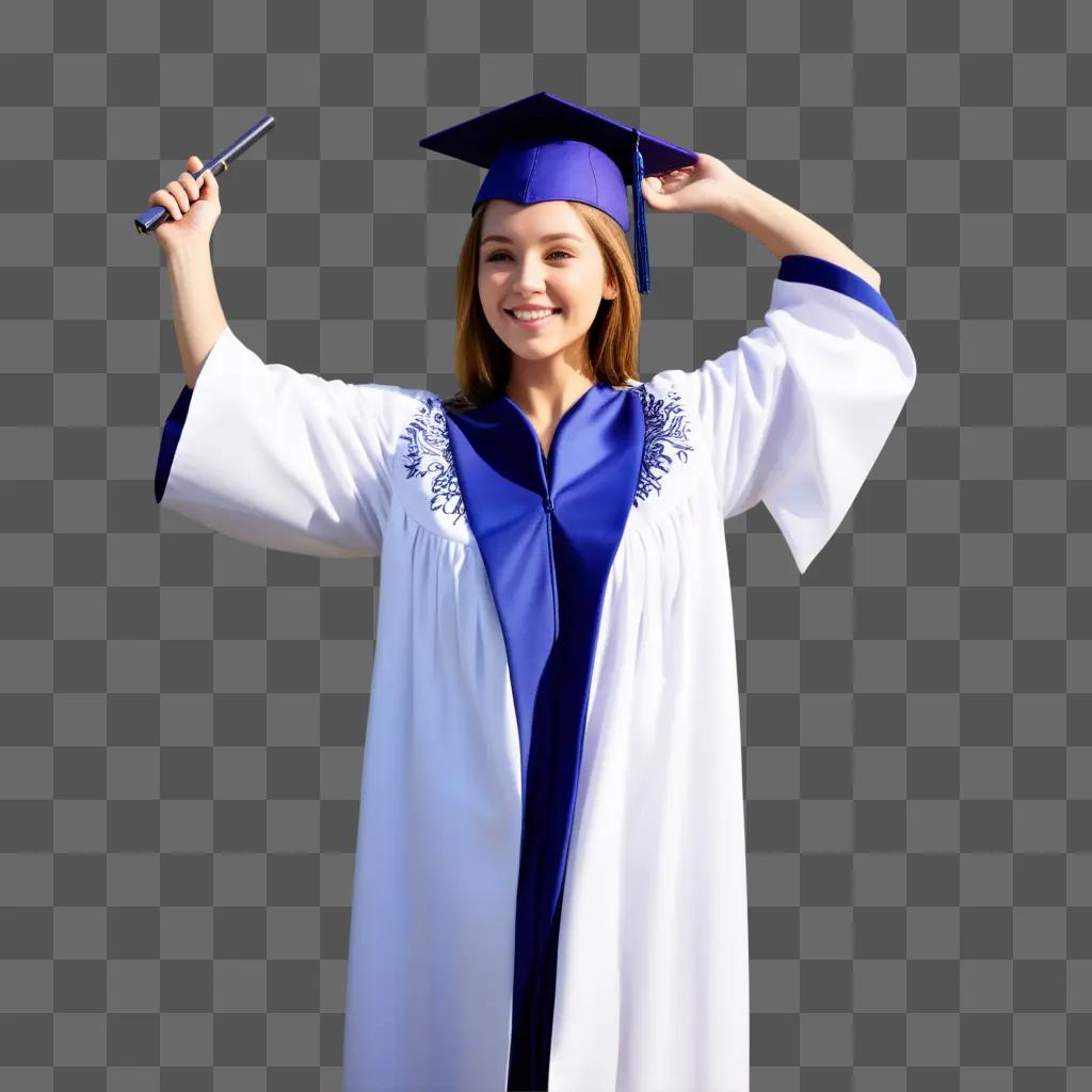 young graduate poses for a picture