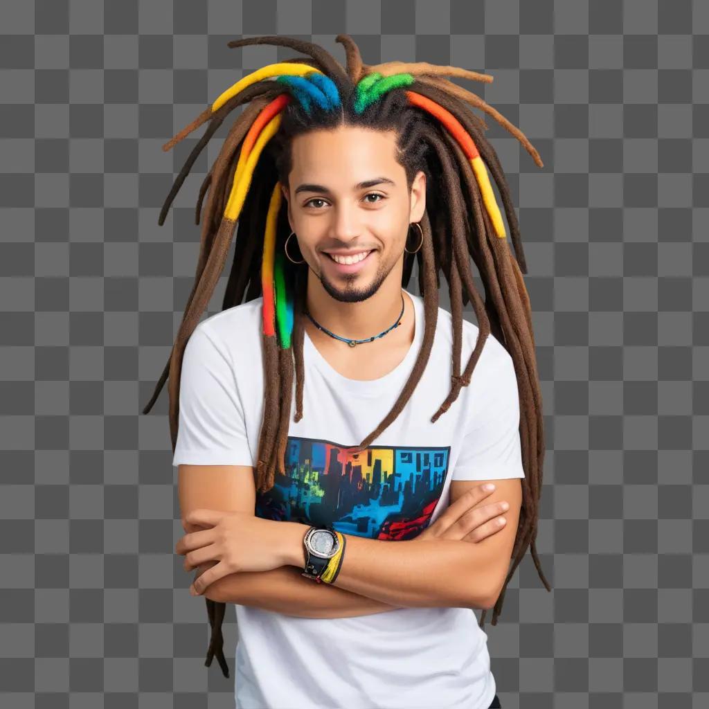 young man with dreadlocks and a white shirt