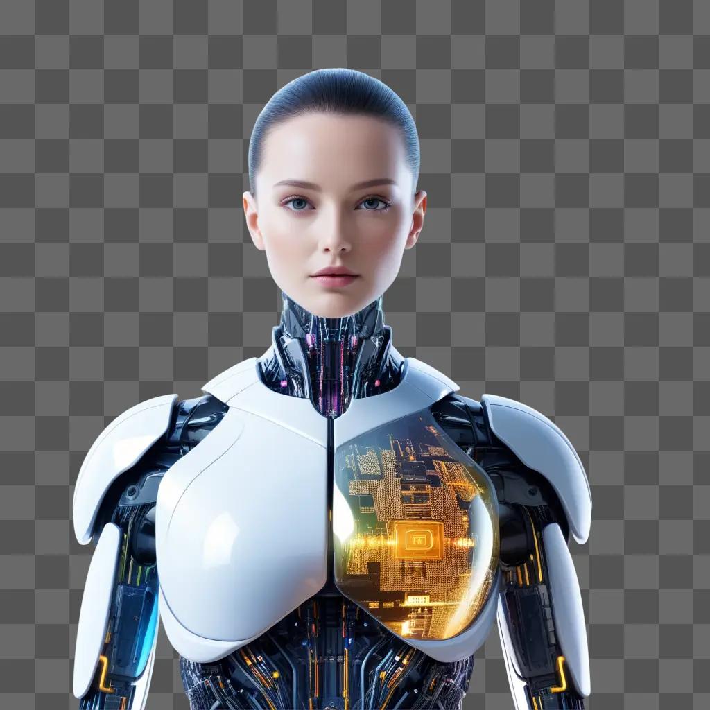 young woman with an AI face