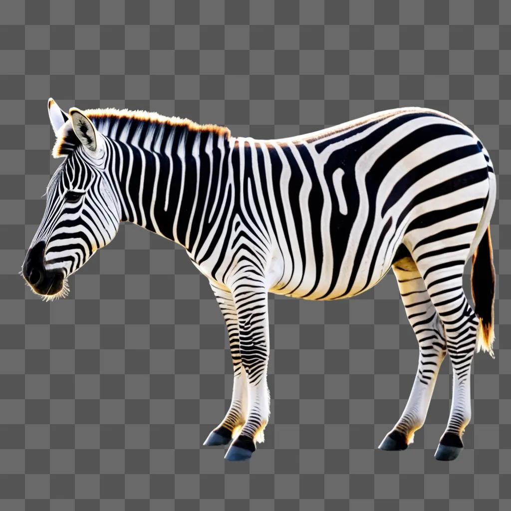 zebra is standing in the middle of the image